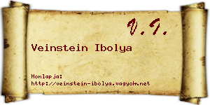 Veinstein Ibolya névjegykártya